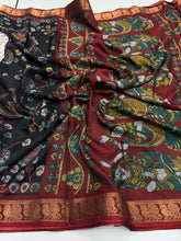Load image into Gallery viewer, Glamorous Party Wear Pure Soft Dola Silk Mangalkari Border Fancy Designer Saree