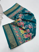 Load image into Gallery viewer, Graceful Party Wear Pure Soft Silk Jacquard Border Fancy Designer Saree With Blouse