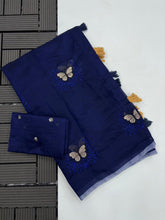 Load image into Gallery viewer, Attractive Party Wear Chanderi Cotton Emboridery N Taseels Work Fancy Designer Saree For Women