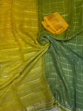 Load image into Gallery viewer, Charming Festive Wear Soft Viscose Satin Border Zari Work Fancy Designer Saree With Unstitched Blouse