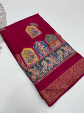 Load image into Gallery viewer, Groovy Festive Wear Pure Soft Silk Jacquard Border Fancy Designer Saree For Women