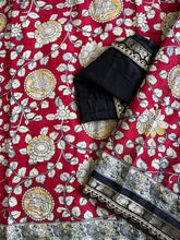 Load image into Gallery viewer, New Wedding Wear Red Color Pure Mangalkari Viscouse Silk Print Weaving n Sequence Lace Work Fancy Designer Saree