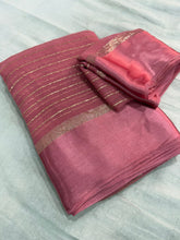 Load image into Gallery viewer, Charming Function Wear Pure Viscose Georgette Satin Patta Border Saree With Blouse Piece