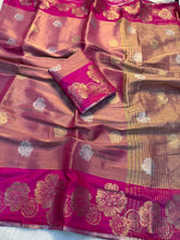Load image into Gallery viewer, Marvellous Wedding Wear Soft Tissue Silk Jacquard Weaving Rich Pallu Saree With Blouse Peice