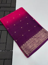 Load image into Gallery viewer, Redolent Function Wear Double Shaded Pure Soft Crape Silk Jacquard Border Fancy Designer Saree For Women