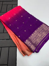 Load image into Gallery viewer, Redolent Function Wear Double Shaded Pure Soft Crape Silk Jacquard Border Fancy Designer Saree For Women