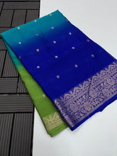 Load image into Gallery viewer, Redolent Function Wear Double Shaded Pure Soft Crape Silk Jacquard Border Fancy Designer Saree For Women