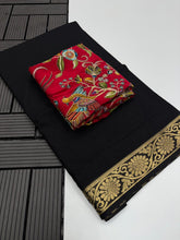 Load image into Gallery viewer, Whimsical Function Wear Pure Soft Viscouse Georgette Weaving Border Rich Pallu Fancy Designer Saree For Party