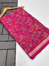 Load image into Gallery viewer, Marvellous Party Wear Pure Chiffon Organza Silk Zari Border Designer Saree With Blouse