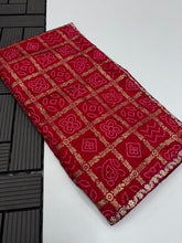 Load image into Gallery viewer, Elegant Wedding Wear Pure Vichitra Silk Foil Print Sequence Lace Work Fancy Designer Saree For Wedding
