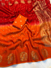 Load image into Gallery viewer, Glossy Festive Wear Pure Soft Dola Silk Jacquard Border Fancy Designer Saree With Contrast Blouse Piece