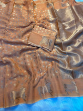 Load image into Gallery viewer, Admirable Festive Wear Viscose Dola With Crape Silk Jacquard Work n Rich Pallu Designer Saree For Ocassion