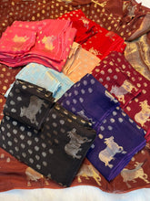 Load image into Gallery viewer, Admirable Festive Wear Viscose Dola With Crape Silk Jacquard Work n Rich Pallu Designer Saree For Ocassion