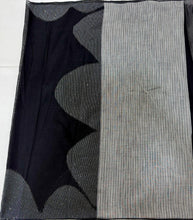 Load image into Gallery viewer, Splendorous PartyWear Soft Linen Black Colour Printed Rich Pallu n Sequence Work Fancy Designer Saree