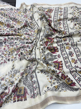 Load image into Gallery viewer, Imaginative Festive Wear Pure Soft Kashmiri Cotton Silk Designer Printed n Rich Pallu Saree With Blouse Piece