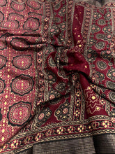 Load image into Gallery viewer, Evocative Function Wear Pure Viscouse Silk Ajrak Printed Rich Pallu n Fancy Designer Saree Blissful With Blouse