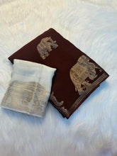 Load image into Gallery viewer, Desirable Party Wear Pure Soft Viscose Silk Zari Work Fancy Designer Saree With Contrast Blouse Piece