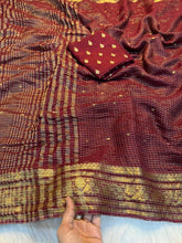 Load image into Gallery viewer, Gratifying Party Wear Viscose Georgette Jacquard Weaving Work Rich Pallu Fancy Designer Saree