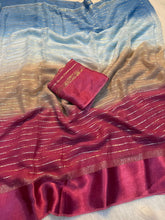 Load image into Gallery viewer, Charming Wedding Wear Pure Viscose Georgette Satin Border Zari Design Fancy Designer Saree With Blouse peice