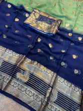 Load image into Gallery viewer, Admirable Festive Wear Double Shaded Viscose Georgette n Jacquard Border Fancy Designer Saree With Contrast Bloue Piece