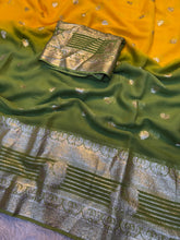 Load image into Gallery viewer, Admirable Festive Wear Double Shaded Viscose Georgette n Jacquard Border Fancy Designer Saree With Contrast Bloue Piece