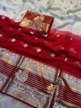 Load image into Gallery viewer, Admirable Festive Wear Double Shaded Viscose Georgette n Jacquard Border Fancy Designer Saree With Contrast Bloue Piece