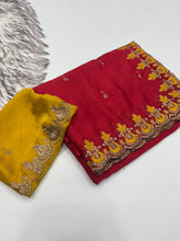 Load image into Gallery viewer, Elegant Party Wear Pure Soft Rangoli Silk Embroidery n Sequence Work Fancy Designer Saree With Blissful Blouse