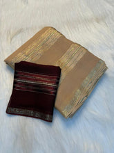 Load image into Gallery viewer, Glorious Function Wear Golden Color Pure Viscose Georgette Zari Work Fancy Designer Saree With Contrast Blouse Piece