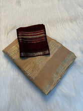 Load image into Gallery viewer, Glorious Function Wear Golden Color Pure Viscose Georgette Zari Work Fancy Designer Saree With Contrast Blouse Piece