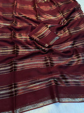 Load image into Gallery viewer, Desirable Party Wear Pure Viscose Georgette Weaving Zari Design Saree With Blouse Piece