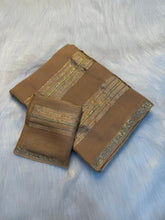 Load image into Gallery viewer, Desirable Party Wear Pure Viscose Georgette Weaving Zari Design Saree With Blouse Piece