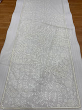 Load image into Gallery viewer, Splendorous Party Wear White Colour Net Heavy Embroidery Work Fancy Designer Saree With Blouse Piece