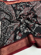 Load image into Gallery viewer, Artistic Party Wear Soft Dola Silk Mangalkari Zari Border Fancy Designer Saree With Blouse Piece