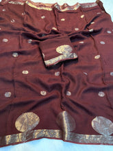 Load image into Gallery viewer, Adorning Function Wear Pure Soft Viscose Silk Jacquard Design n Satin Border Fancy Designer Saree