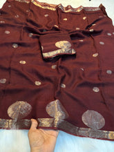 Load image into Gallery viewer, Adorning Function Wear Pure Soft Viscose Silk Jacquard Design n Satin Border Fancy Designer Saree