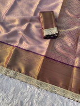 Load image into Gallery viewer, Charismatic Party Wear Banarasi Tissue Silk Jacquard n Mirror lace Work Fancy Designer Saree For Wedding