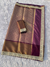 Load image into Gallery viewer, Charismatic Party Wear Banarasi Tissue Silk Jacquard n Mirror lace Work Fancy Designer Saree For Wedding