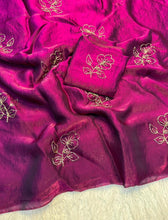 Load image into Gallery viewer, Adorable Party Wear Silk Beads Work Fancy Designer Saree With Blissful Blouse Piece