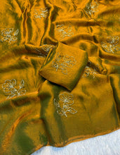 Load image into Gallery viewer, Adorable Party Wear Silk Beads Work Fancy Designer Saree With Blissful Blouse Piece