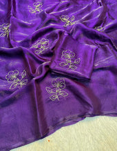 Load image into Gallery viewer, Adorable Party Wear Silk Beads Work Fancy Designer Saree With Blissful Blouse Piece