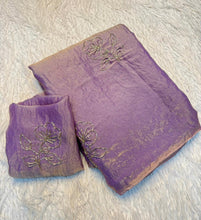 Load image into Gallery viewer, Adorable Party Wear Silk Beads Work Fancy Designer Saree With Blissful Blouse Piece