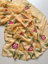 Load image into Gallery viewer, Glorious Party Wear Soft Georgette Handbrush With Handwork Fancy Designer Saree With Blouse Piece