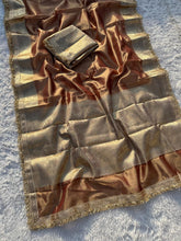 Load image into Gallery viewer, Glamorous Wedding Wear Banarasi Tissue Silk Jacquard n Heavy Lace Work Fancy Designer Saree