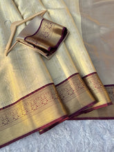 Load image into Gallery viewer, Redolent Function Wear Banarasi Tissue Silk Jacquard Zari Weaving Work Rich Pallu Fancy Designer Saree With Blouse Piece