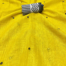 Load image into Gallery viewer, Stunning Festive Wear Soft Chanderi Cotton With Embroidery n Foil Mirror Work Fancy Designer Saree With Blouse Piece