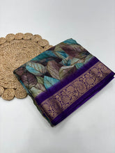 Load image into Gallery viewer, Traditional Festive Wear Pure Soft Silk Zari Border Unique Print Fancy Saree For Women
