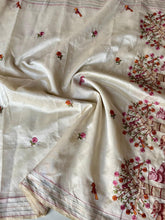 Load image into Gallery viewer, Stunning Party Wear Tussar Silk Heavy Embroidery Work Fancy Designer Saree With Blouse Piece