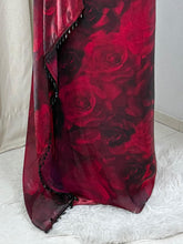 Load image into Gallery viewer, Redolent Party Wear Satin Silk Embroidery n Sequence Beads Work Lace Saree With Blouse Piece