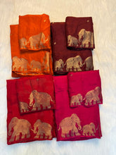 Load image into Gallery viewer, Stunning Party Wear Pure Dola Silk Jacquard Weaving Border Rich Pallu Fancy Designer Saree With Blouse