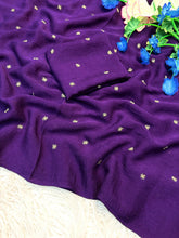 Load image into Gallery viewer, Glossy Festive Wear Crush Silk Butti n Handwork Fancy Designer Saree With Blouse Piece